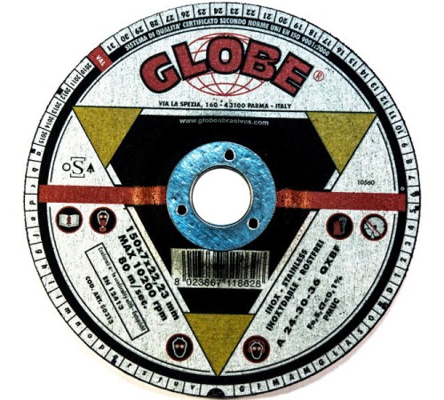 Шлифовальный диск Globe 125x6.5 мм для металла