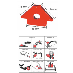 Магнитный угольник 116x116 мм