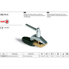 Зажим заземления 600А винтовой DELTA 6