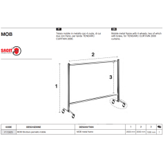 Рама передвижная для защитного занавеса