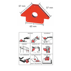 Магнитный угольник для сварки 57x57 мм