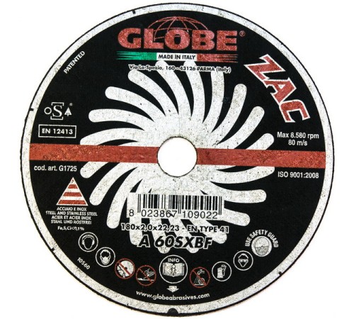 Отрезной диск Globe 230 мм по металлу