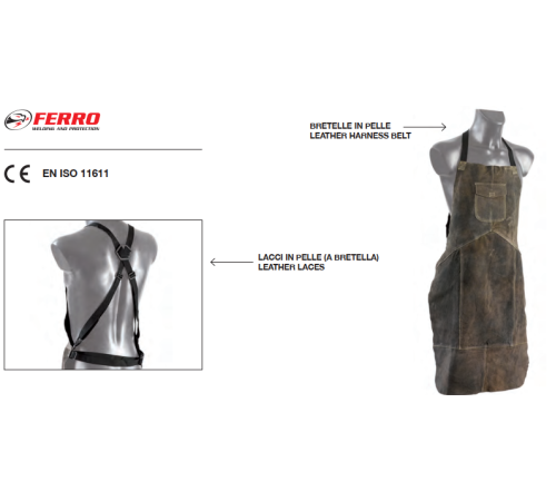 Фартук сварщика спилковый коричневый 60х90 см