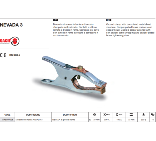 Зажим заземления NEVADA 3 400А