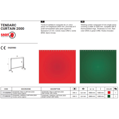 Защитная сварочная штора зеленая 2х1.6м