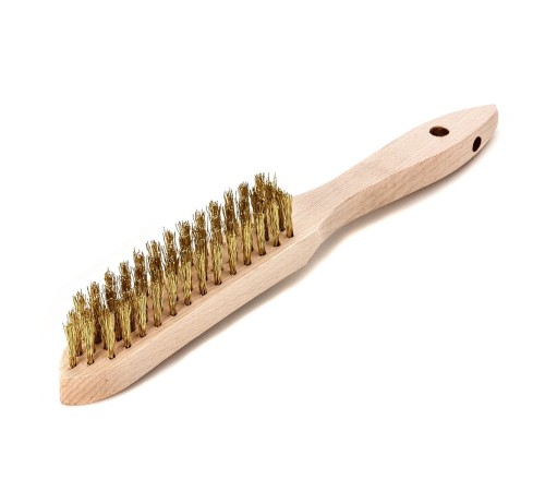 Щетка ручная деревянная 4-рядная Lessmann с гофрированной проволокой