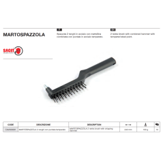 Щетка ручная двухрядная с молотком MARTOSPAZZOLA