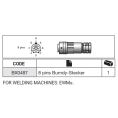 Разъем кабеля управления 8 PIN для EWM
