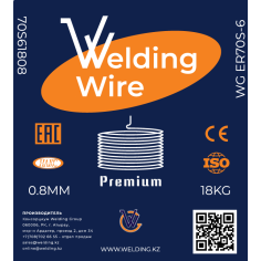 Проволока сварочная омедненная ER70S-6 0.8мм (18кг)