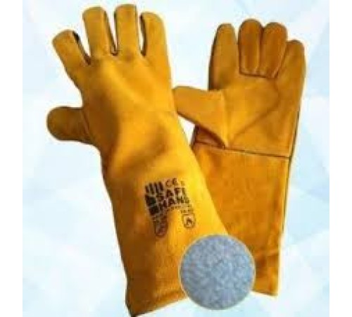 Краги сварочные утепленные из спилка 40 см