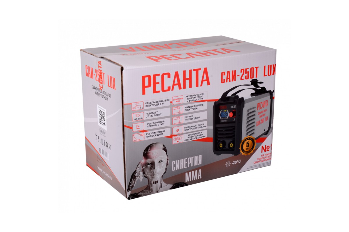Сварочный инвертор РЕСАНТА САИ-250T LUX (220 В)