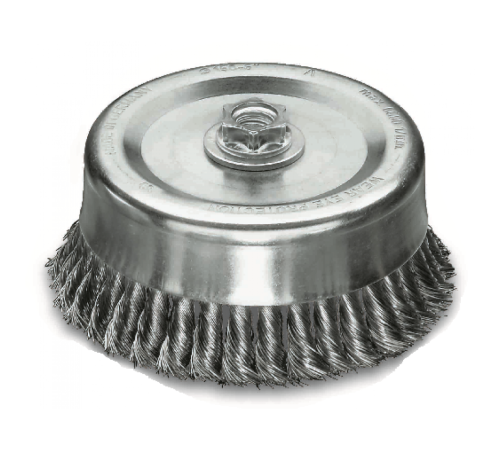 Щетка чашечная жгутовая стальная 125 мм LESSMANN