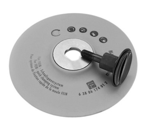 Оправка для фибрового круга 180 мм QuickIN Fein с зажимным элементом