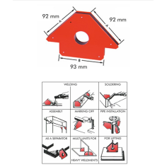 Магнитный угольник 92x92 мм Sacit AZIA